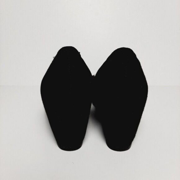 FERCA 81 Italy Jeweled Gem Suede Wedges Heels Black Shoes Sz 8.5 / Eur 39 - Picture 9 of 16